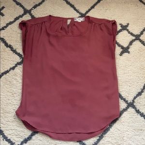 Pink rose high neck top